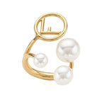 F PEARL GOLD RING