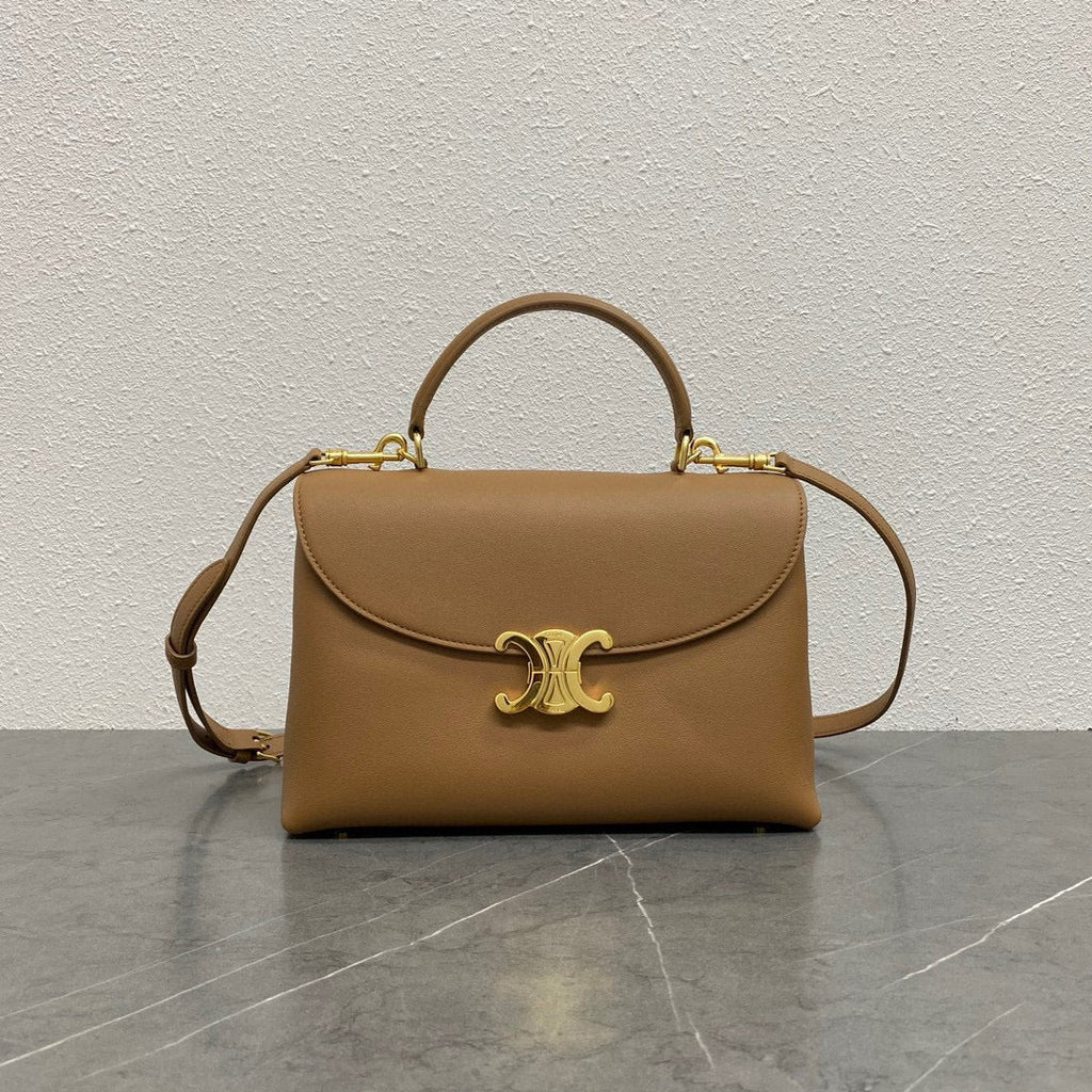 celin medium nino 25cm brown calfskin gold hardware