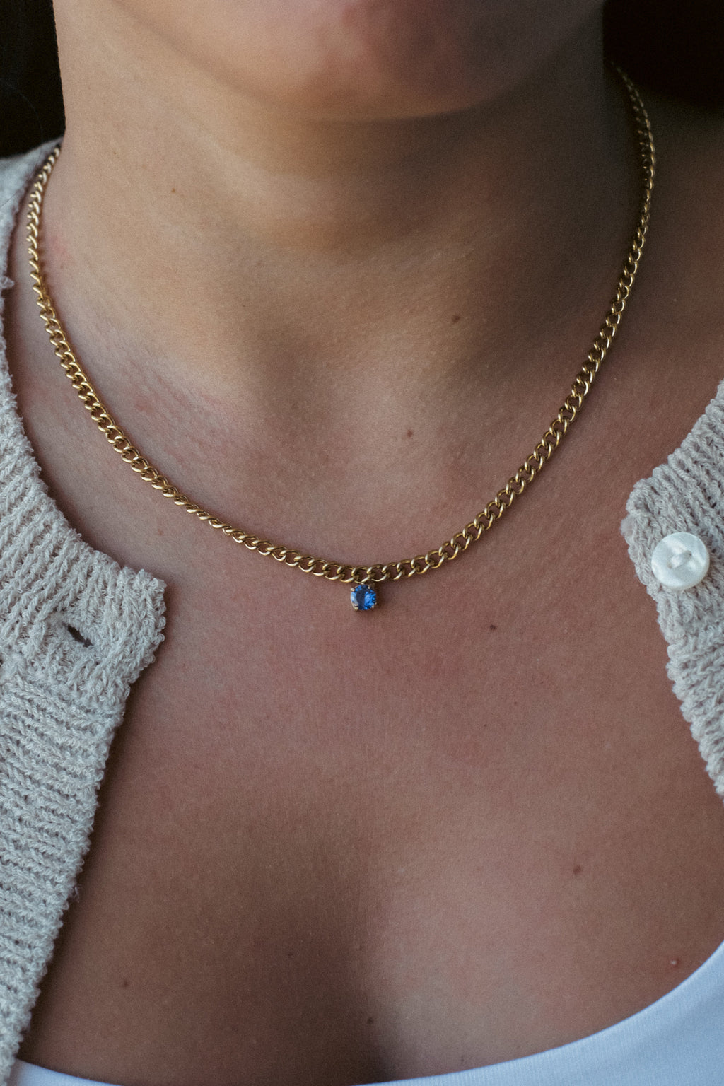 SOLITAIRE CHARM NECKLACE.