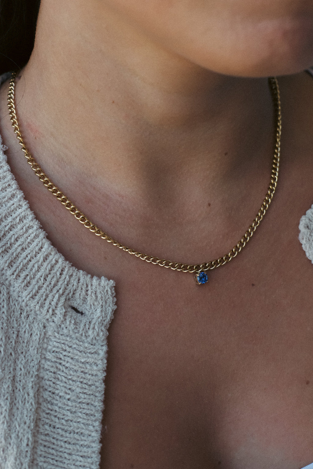 SOLITAIRE CHARM NECKLACE.