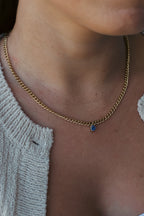 SOLITAIRE CHARM NECKLACE.