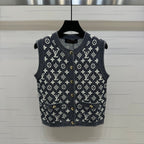 LV knitted cardigan vest
