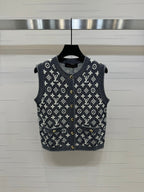 LV knitted cardigan vest