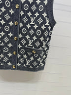 LV knitted cardigan vest