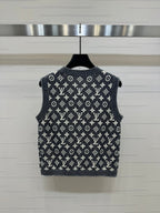 LV knitted cardigan vest