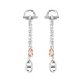 HM CHAINE D'ANCRE TWO-COLOR SILVER-PINK GOLD EARRINGS