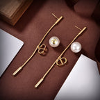 CD DROP MOP GOLD EARRINGS