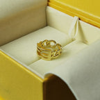 FF RING OPEN GOLD