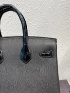 HM BIRKIN 30CM BLACK CROCODILE AND TOGO LEATHER GOLD HARDWARE
