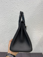 HM BIRKIN 30CM BLACK CROCODILE AND TOGO LEATHER GOLD HARDWARE