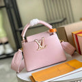 CAPUCINES MINI 21 PINK TAURILLON GOLD HARDWARE