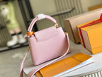 CAPUCINES MINI 21 PINK TAURILLON GOLD HARDWARE