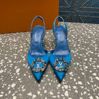 LV MET SLINGBACK PUMP BLUE