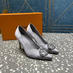 LV MET SLINGBACK PUMP GREY