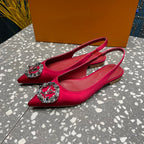 LV MET SLINGBACK BALLERINA RED