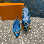 LV MET SLINGBACK BALLERINA BLUE