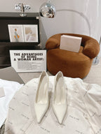 lxia 10cm white goatskin