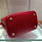 medium pra panier bag 22cm red calfskin