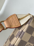 pochette accessories 23cm beige damier azur canvas