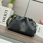Loew Medium Flamenco Bag 30cm Black Lambskin
