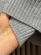 Celin Oversized Sweater In Ribbed Wool