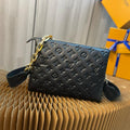 LV Coussin PM 26cm Black Monogram Empreinte Calfskin