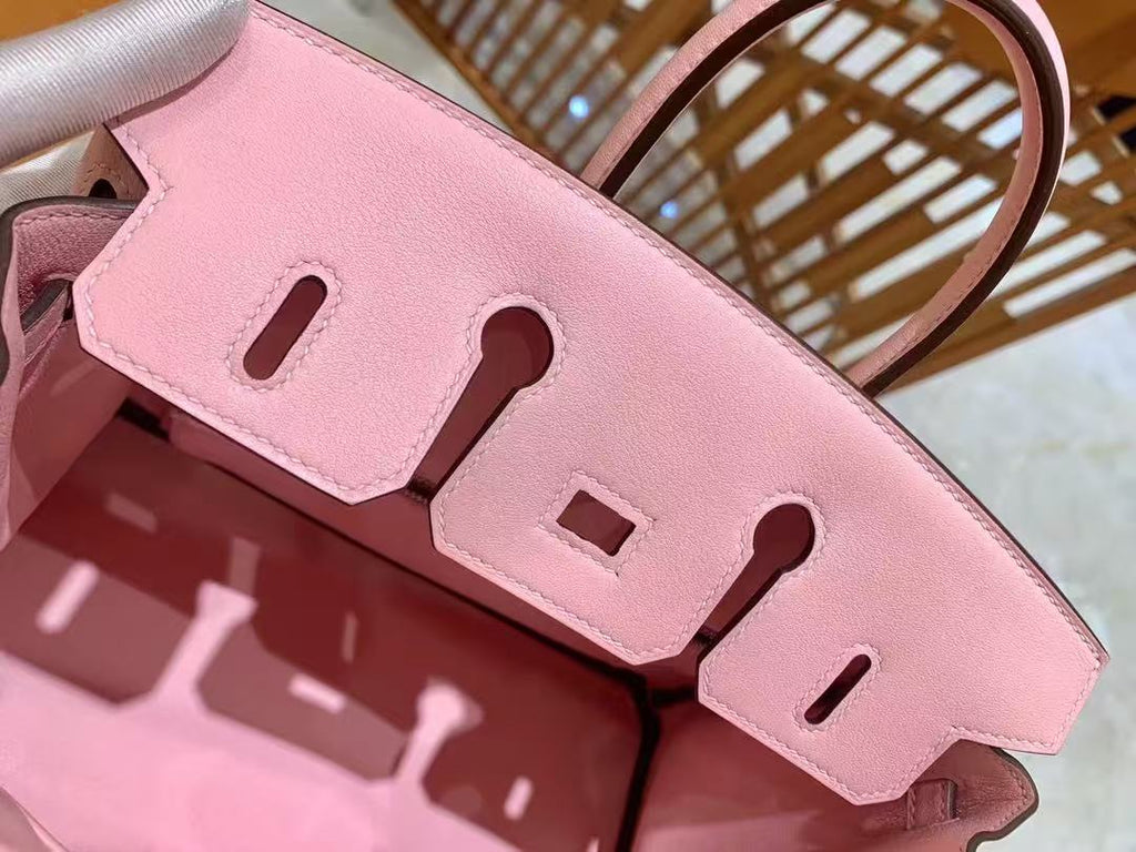 HM Birkin 25cm Bag Pink With Silver Hardware Swift Leather