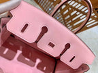 HM Birkin 25cm Bag Pink With Silver Hardware Swift Leather