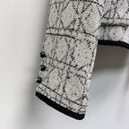 Dior Tweed Jacket Gray Black Cotton Polyester