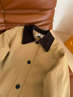 Miumiu Jacket Beige mix Dark Brown Cotton Wool