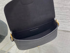 CD 25 MEDIUM BOBBY 22CM BLACK GRAINED CALFSKIN GOLD HARDWARE