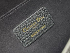 CD 25 MEDIUM BOBBY 22CM BLACK GRAINED CALFSKIN GOLD HARDWARE
