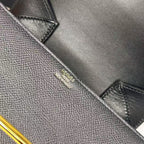 HM Della Cavalleria Mini Bag Black Epsom Leather Gold Hardware