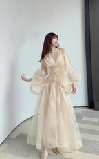 ZIMMERMANN Illuminate Macrame Tulle Silk Gown