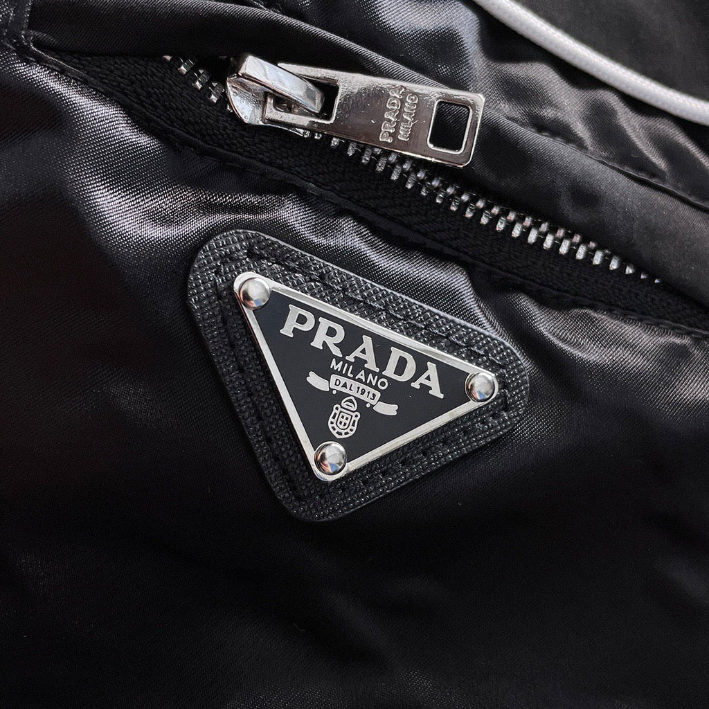 Prada Black/White Sweatpants with Re-Nylon
