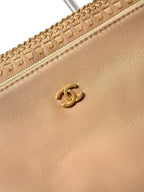 CC 25 Large Crochet Deauville Shopping Bag 34cm Beige