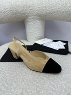 CC 25A Slingback Beige Suede
