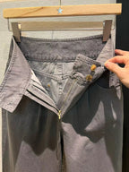 LV Flower Denim Wide Leg Pants Pink Grey