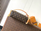 LV Side Trunk Bag 30cm Brown Beige Canvas Cowhide