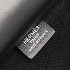 HM Birkin Cargo 35cm Black Sesame Swift and Canvas Silver Hardware