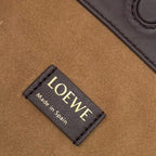 Loew Medium Flamenco Bag 30cm Dark Brown Lambskin