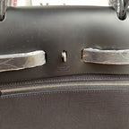Herbag 39 Toile Black Canvas Black Cowhide Leather