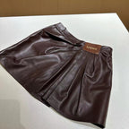 Loewe Draped Leather Skirt Lambskin