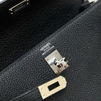 hm kelly 32cm black togo leather silver hardware