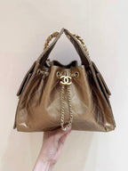 Chanel Hobo Bag 30cm Gold Lambskin