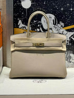 HM Birkin Bag Gray Gold Hardware Togo Leather