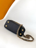 LV Capucines Bag 16cm Black Taurillon Cowhide Leather
