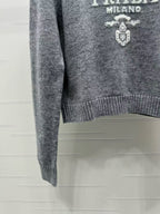 Prada Sweater Gray White Wool