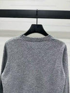 Prada Sweater Gray White Wool