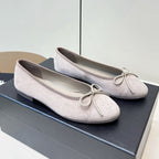 Chanel Ballet Flat Soft Blush Pink Suede
